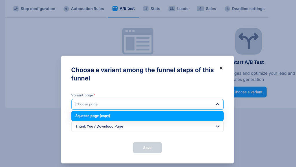 Choosing a variant for A/B test