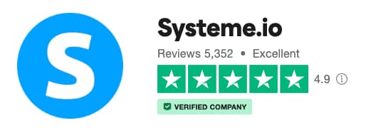 Systeme.io has a 4.9 rating on Trustpilot (nov. 2024)